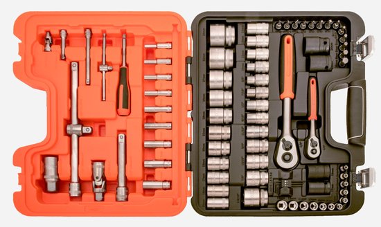 Bahco S800 77-teiliger Steckschlüsselsatz - 1/4" 1/2"