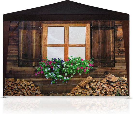 Casaria Partyzelt - Pavillon 18m² 3x6m mit 6 Seitenwänden - Apres Ski
