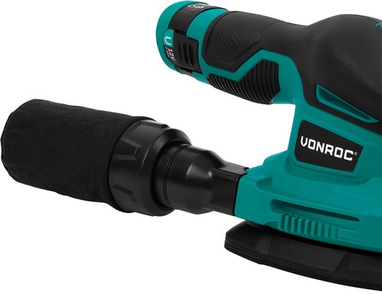 VONROC Akku-Schleifer 12V - Inkl. Akku, USB-Kabel und Schleifpapier