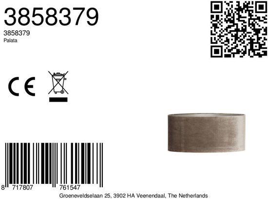 Licht & Wohnen - Lampenschirm - Palata - natur - Textil - E27 - 3858379