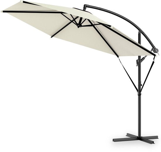 Schwimmender Sonnenschirm Zusammenklappbar - Aluminium Ø330cm UV-Schutz 80+ - Beige