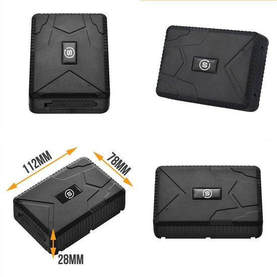 Strex GPS Tracker - Echtzeit mit App - 120 Tage Batterie - IP65 Wasserdicht - Kabellos - Kein Abonnement - Schwarz