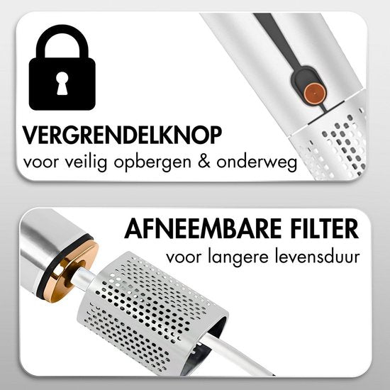 Sansbeauté® Sanstraight Straightener Wet-to-Dry mit Reiseetui - 2 in 1 - Haartrockner & Haarglätter - Coldshot - 80℃ bis 140℃ - Haarstraffer - Haarglätter - Lisseur Cheveux - Alternativer Dampfstraffer