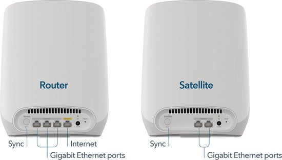NETGEAR Orbi RBK762S - Mesh WiFi - WiFi-Verstärker - WiFi 6 - 5400 Mbps - Tri-Band - 2-Pack