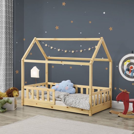 Kinderbett Marli - 80 x 160 cm - Holzfarbe