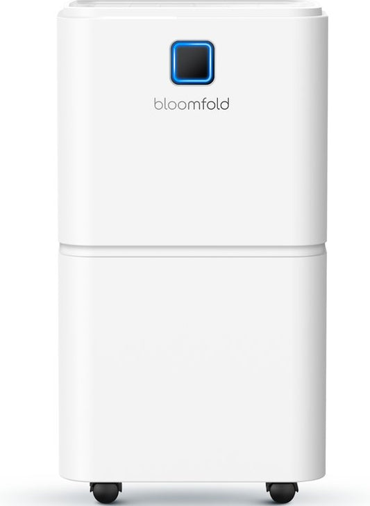 Bloomfold Luftentfeuchter - 12L pro Tag - inkl. Wasch-Trocken-Funktion - geeignet für Wohnzimmer, Schlafzimmer & Badezimmer - Luftentfeuchter - Weiß
