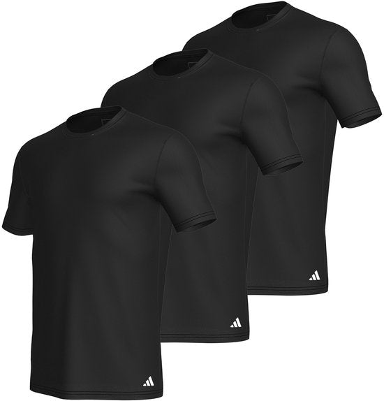 Adidas T-Shirt mit Rundhalsausschnitt für Herren (3er-Pack) – Größe L