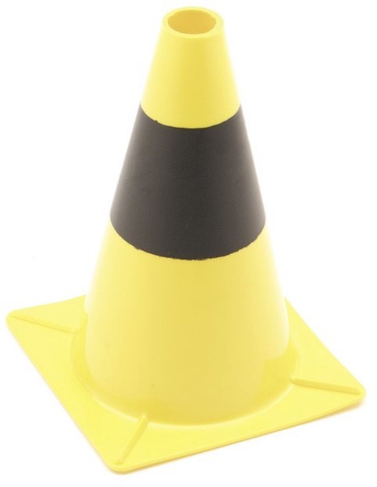 Perel Absperrkegel, zur Abgrenzung von Bereichen, schwarz/gelb, für den Freizeitbereich, 30 cm