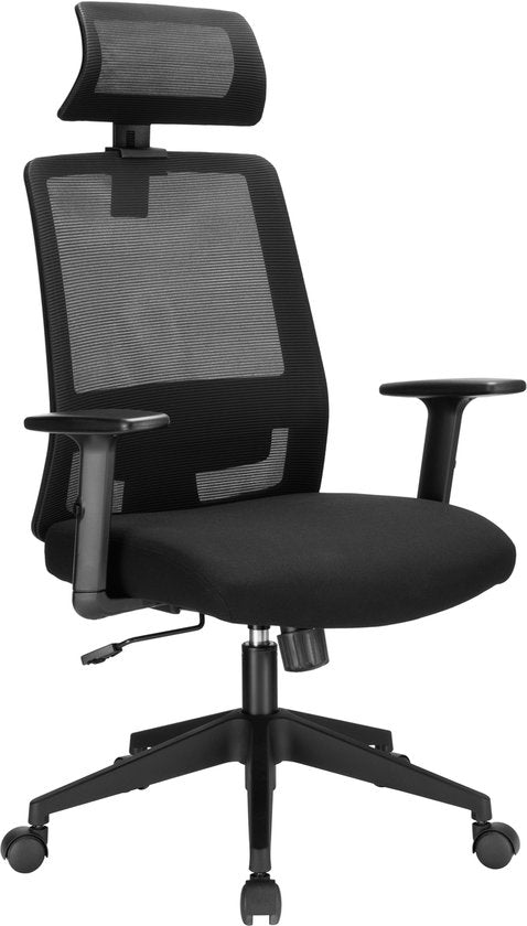 VDD - Bürostuhl - Ergonomischer Bürostuhl - Bürostühle für Erwachsene - Bürostuhl Ergonomisch - Bürostuhl - kippbar - schwarz