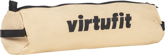 VirtuFit Camping Chair Compact - Strandstuhl - Inklusive Tragetasche - Geeignet für Festivals, Campingplätze und Strände - Inklusive Armlehnen - Einfaches Tragen und Aufstellen - Beige