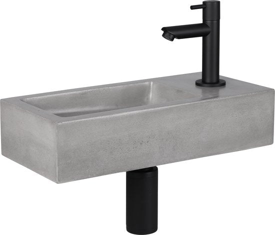 DIFFERNZ JUKON SPRUDELBRUNNEN-SET 38,5 × 18,5 × 9 cm BETON HELLGRAU