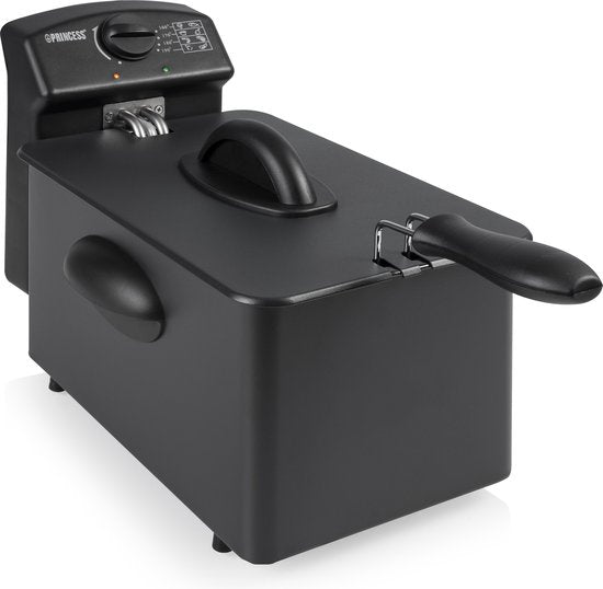 Princess Friteuse 182729 - Friteuse - 4 Liter - Kaltzone - 2000 Watt - Black Steel Collection