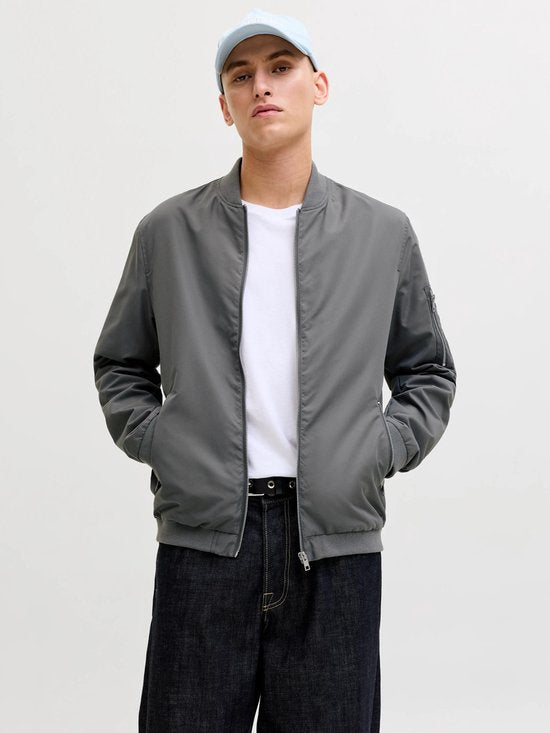 Jack & Jones - Herrenjacke Summer Mash Bomber - Grau - Größe XL