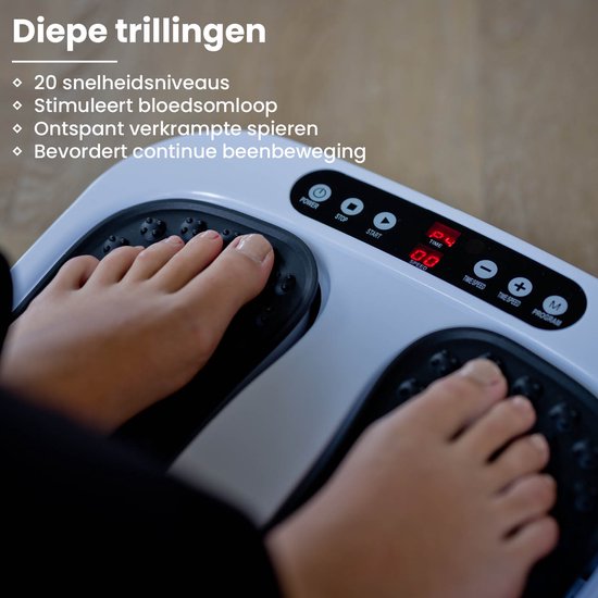 Nexxt Bein- und Fußmassagegerät für Zuhause mit 20 Geschwindigkeiten - Shiatsu-Massagekissen zur Entspannung - automatischer und manueller Modus - 30W