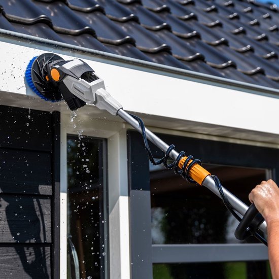 Batavia 18V Twin Brush Teleskop-Reinigungsbürste - Wasserdicht - Für Dächer, Solarpanels und Pools - Ohne Akku und Ladegerät