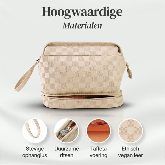 Skycases Travel Essentials - Kulturtasche und Make-up-Organizer - wasserdicht und kompakt - geeignet für Reisen und den täglichen Gebrauch - Unisex - Gold