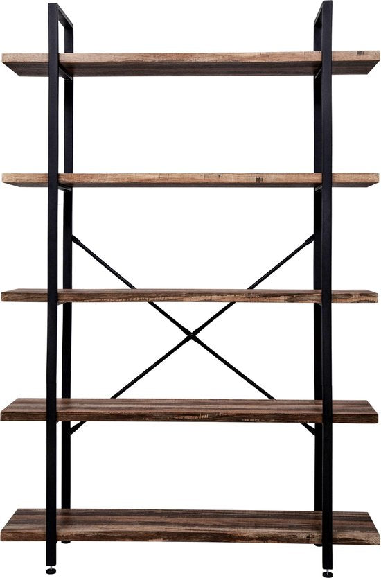 VDD Wandschrank - Industrie - Metall/Holz - schwarz 29,5x105x177,5
