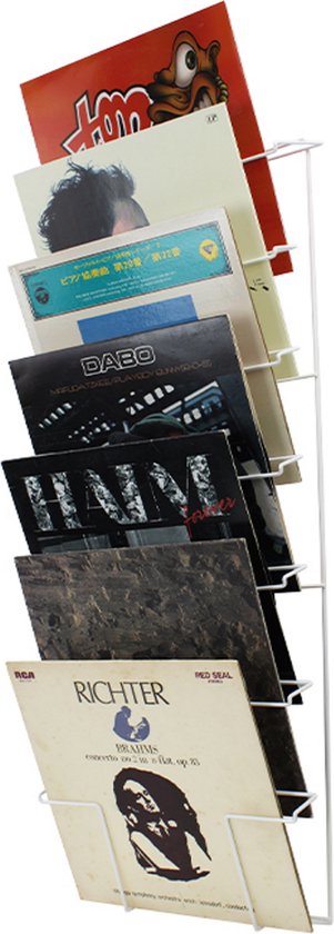 LP Vinyl Schallplatten Aufbewahrungsregal - Für LP Vinyl Schallplatten oder Zeitschriften - Weiß