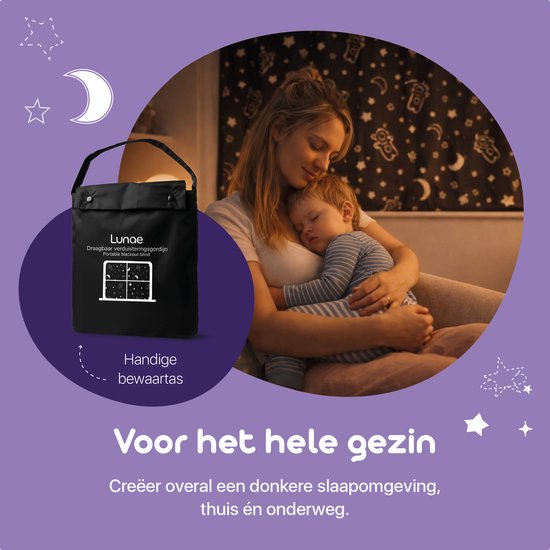 Lunae Tragbarer Verdunkelungsvorhang mit Saugnäpfen – 200 x 130 cm – Verdunkelungsstoff in Schwarz – 100 % lichtundurchlässiger Blackout-Vorhang – Alternative zu verdunkelnder Fensterfolie – Verdunkelungsvorhänge