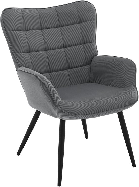WOLTU Wing Chair, Modern, Relaxsessel, Fernsehsessel, Bequem, Lesesessel, Wohnzimmer, Sessel, Liegesessel, Metallbeine, Sessel