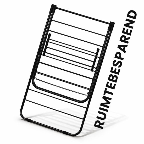 Vonia Wäscheständer - Klappbarer Wäscheständer - Klappbarer Wäscheständer - Wäscheständer - Schwarz