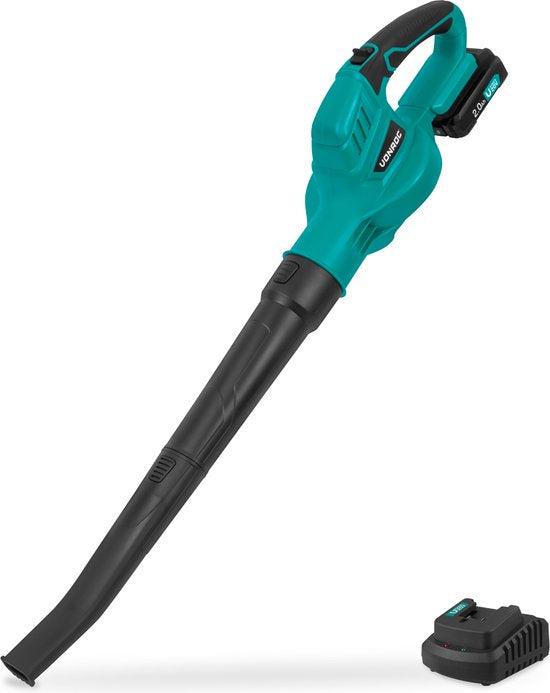 VONROC Accu Laubbläser 20V - Luftgeschwindigkeit 180 km/h - Luftmenge 5m3/min - Inkl. 2.0Ah Akku und Schnellladegerät