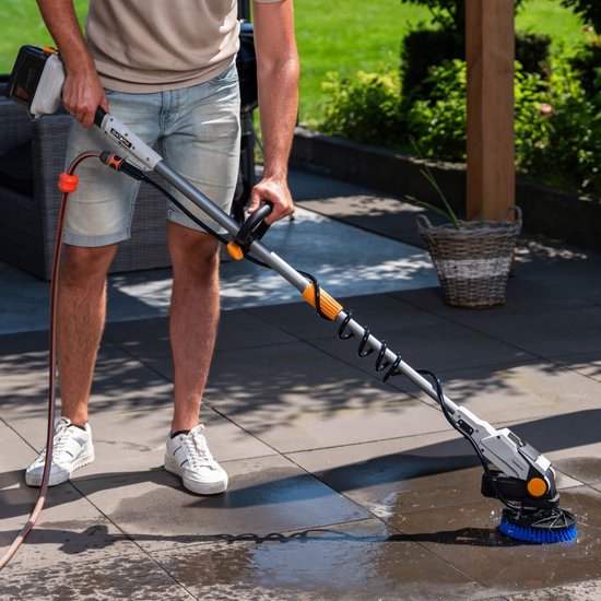 Batavia 18V Twin Brush Teleskop-Reinigungsbürste - Wasserdicht - Für Dächer, Solarpanels und Pools - Ohne Akku und Ladegerät