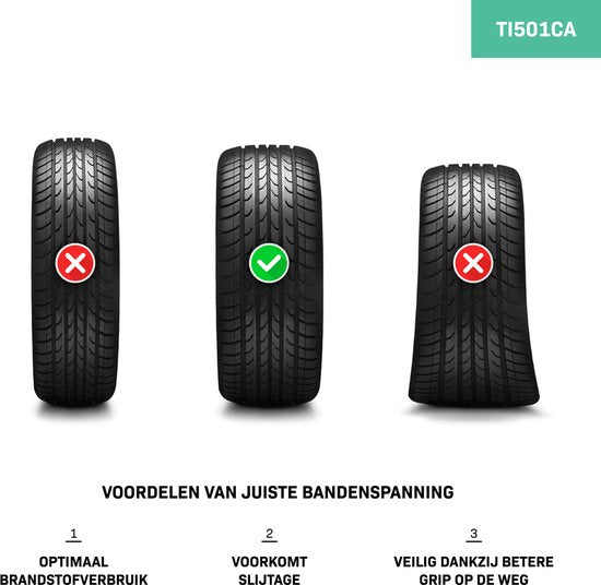 VONROC PRO Reifenpumpe - Fahrradpumpe - 3-in-1: pumpen, Druck messen und entlüften - Digitales Manometer - Geeignet für Kompressor und Druckluft - 10 bar - Universal EURO/DIN 7,2mm Kopfdurchmesser - Inkl.
