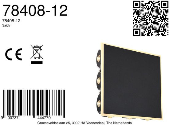 Globo - Wandleuchte - Saidy - schwarz - Metall - LED - 78408-12