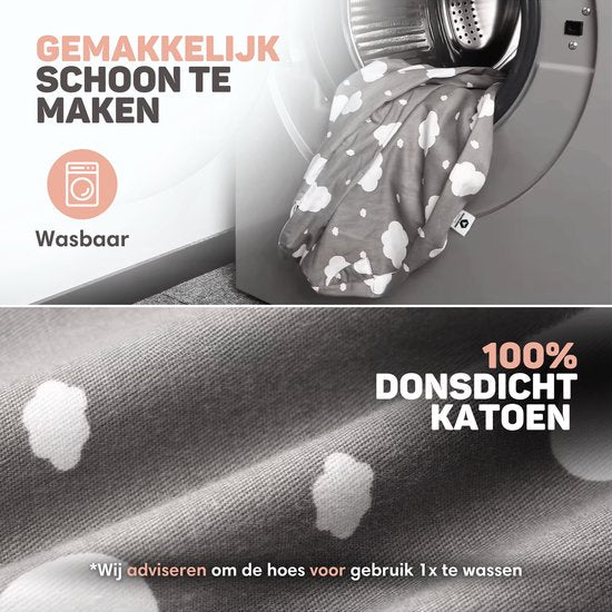 Vulpes Goods® BabyCare Stillkissen - Umstandskissen inkl. abnehmbarem Bezug - Grau
