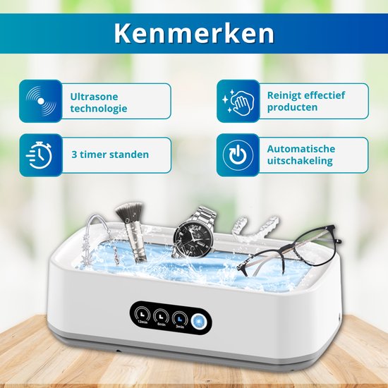 Ultraschallreiniger - 650ml - Brillenreiniger - Schmuckreiniger - Uhr - Zeri
