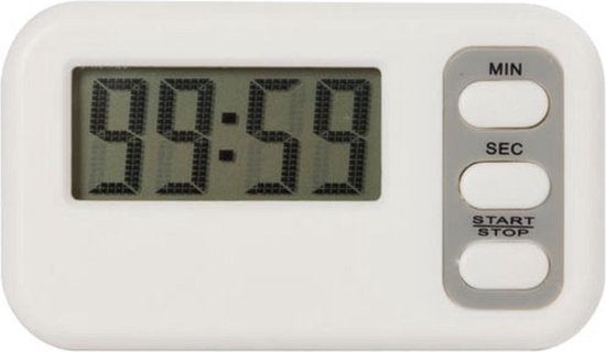 Velleman Digitaler Countdown-Timer, Alarm, LCD, Aufwärts- und Abwärtszählung, max. 99 min 59 sec, ideal für die Küche