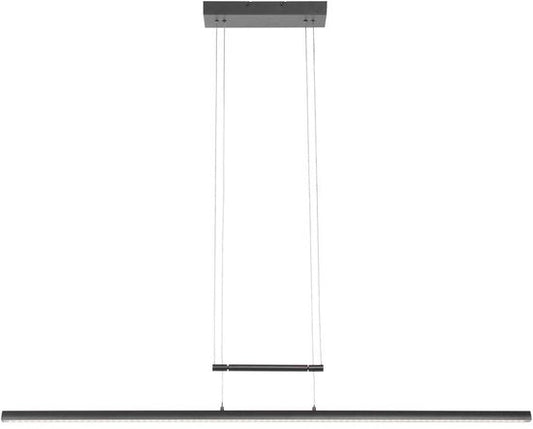 Hängeleuchte Profilo 3317ZW Schwarz, 115 cm breit, höhenverstellbar, Kunststoff & Metall, Steinhauer