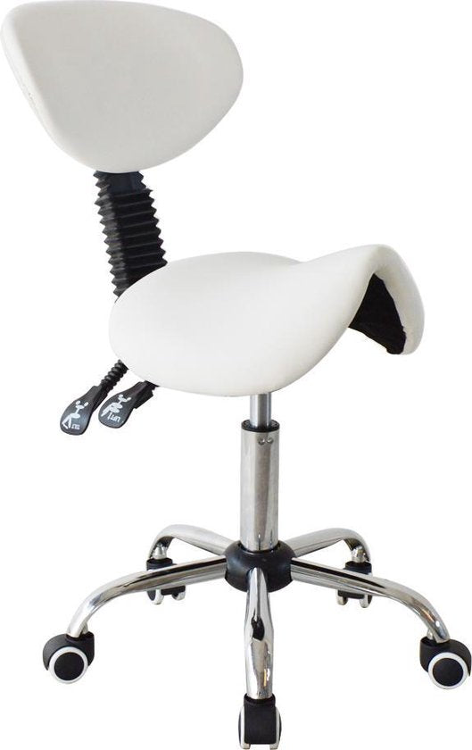 Sattelhocker ergonomische Rückenlehne kippbar - Barbierhocker - tabouret - höhenverstellbar
