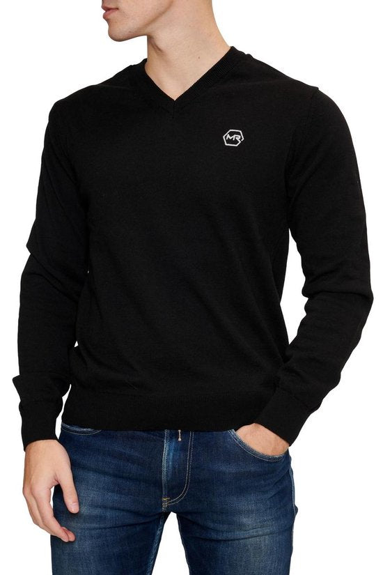 Mario Russo Pullover - Schwarz - Größe XXL - Italienischer Schnit - 85% Baumwolle Pullover