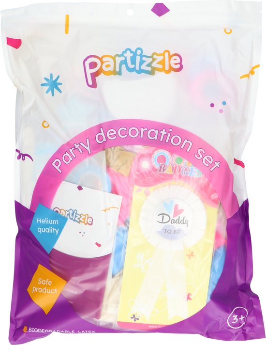 Partizzle Gender Reveal Party Deko Pack - Babyshower Ballons Dekoration - Geschlechterbekanntgabe - Junge oder Mädchen - XXL