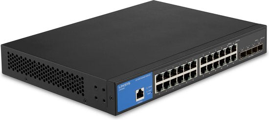 Linksys LGS328C - Netzwerk-Switch - Gigabit - Verwaltet - 24 Ports - 4 SFP+ Ports - Schwarz