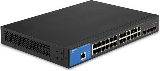 Linksys LGS328C - Netzwerk-Switch - Gigabit - Verwaltet - 24 Ports - 4 SFP+ Ports - Schwarz