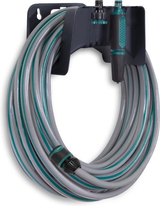 VONROC Gartenschlauch 20 Meter - Inklusive Schlauchhalter, Düse, Schlauchverbinder und Wasserhahnanschluss