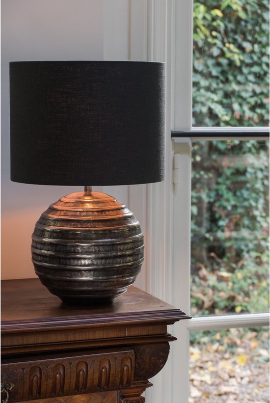 Light & Living Zylinder-Lampenschirm Livigno – Schwarz – Ø 40 x 30 cm – Modern