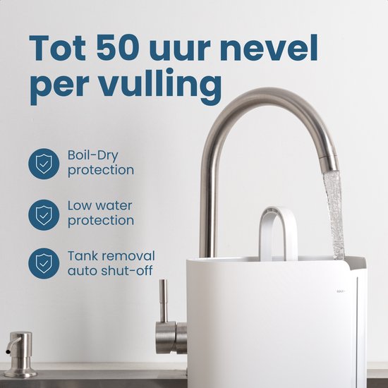 Auronic Luftbefeuchter - 5 Liter - Geeignet für Wohnzimmer, Büro, Schlafzimmer, Babyzimmer und mehr - BPA-frei - Weiß