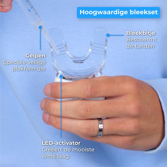 Nuvance - Zahnweiß-Kit - 5 Spritzen ohne Peroxid (0%) - Zahnaufheller - Zahnweiß-Kit - Weiße Zähne