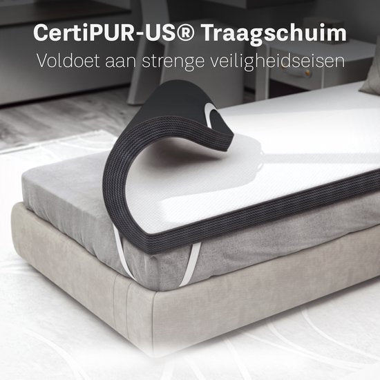 CozySense® Topper 90x200 - Top Matratze - Top Deck Matratze - Memory Foam mit kühlendem Gel - CertiPUR® - Mittlere Festigkeit - 8 CM - Waschbarer Bezug