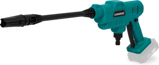 VONROC Accu Druckreiniger 20V - 24bar - 198 l/h - Inkl. 5m Saugschlauch, Reinigungsmittelflasche und verstellbarer Düse - Ohne Akku & Ladegerät