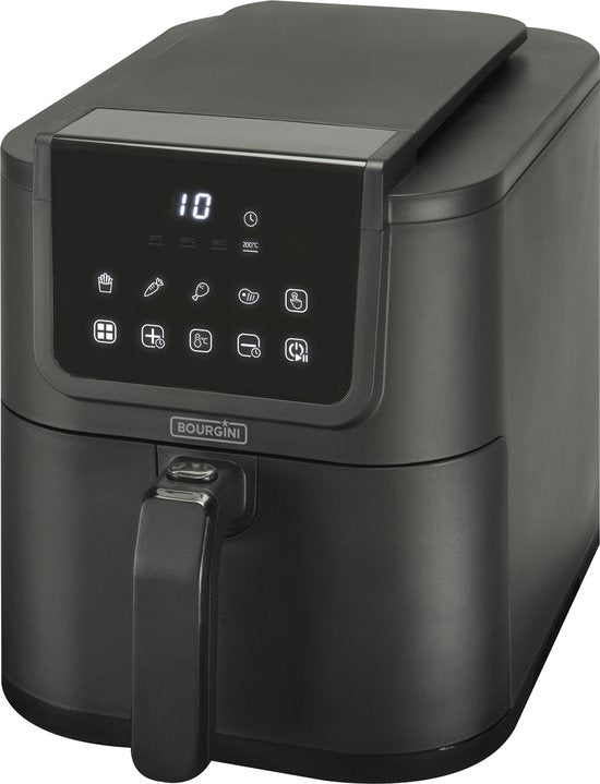Bourgini Slimfit Airfryer Pure XL - Heißluftfritteuse - 5 Liter - 1500W - PFAS frei