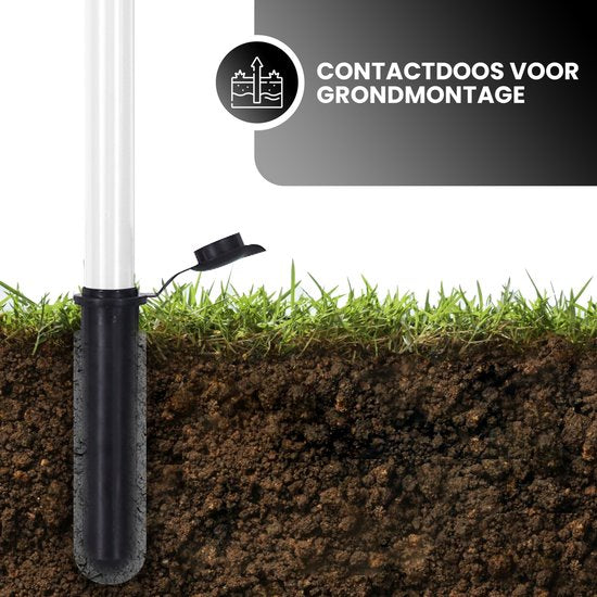Vonia Trockner - Trockengestell - Trockner mit Bodenverankerung - 45 Meter Trockenlänge - Weiß