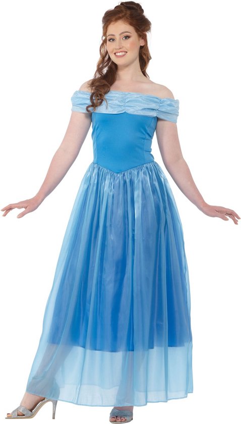 Karnevalskostüme Blaue Prinzessin Kostüm für Frauen Prinzessinnenkleid Damen Karnevalskleid - Polyester - Größe M - 1-teiliges Kleid