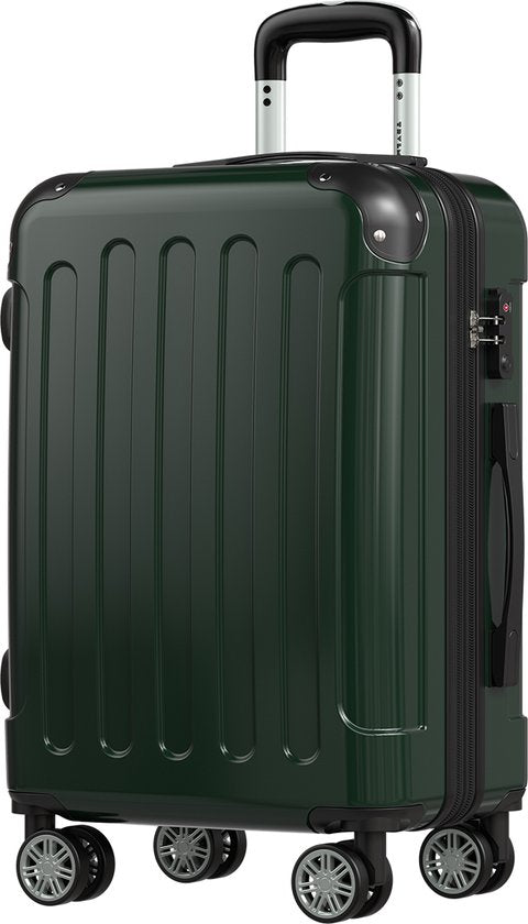 TRVLMORE Handgepäck Koffer - 45L - TSA Zahlenschloss - Leichtgewicht - erweiterbar - Trolley - 54x36x22cm - Dunkelgrün