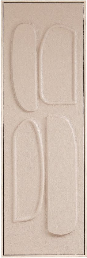 Mica Decorations Wanddekoration – Wandpaneel mit abstrakter Kunst, 90 x 30 x 3 cm – Wohnaccessoire für Wohnzimmer oder Schlafzimmer – Braun
