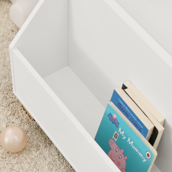 SoBuy KMB54-W Kinderbuchregal - Weißes Regal für Spielzeug und Bücher